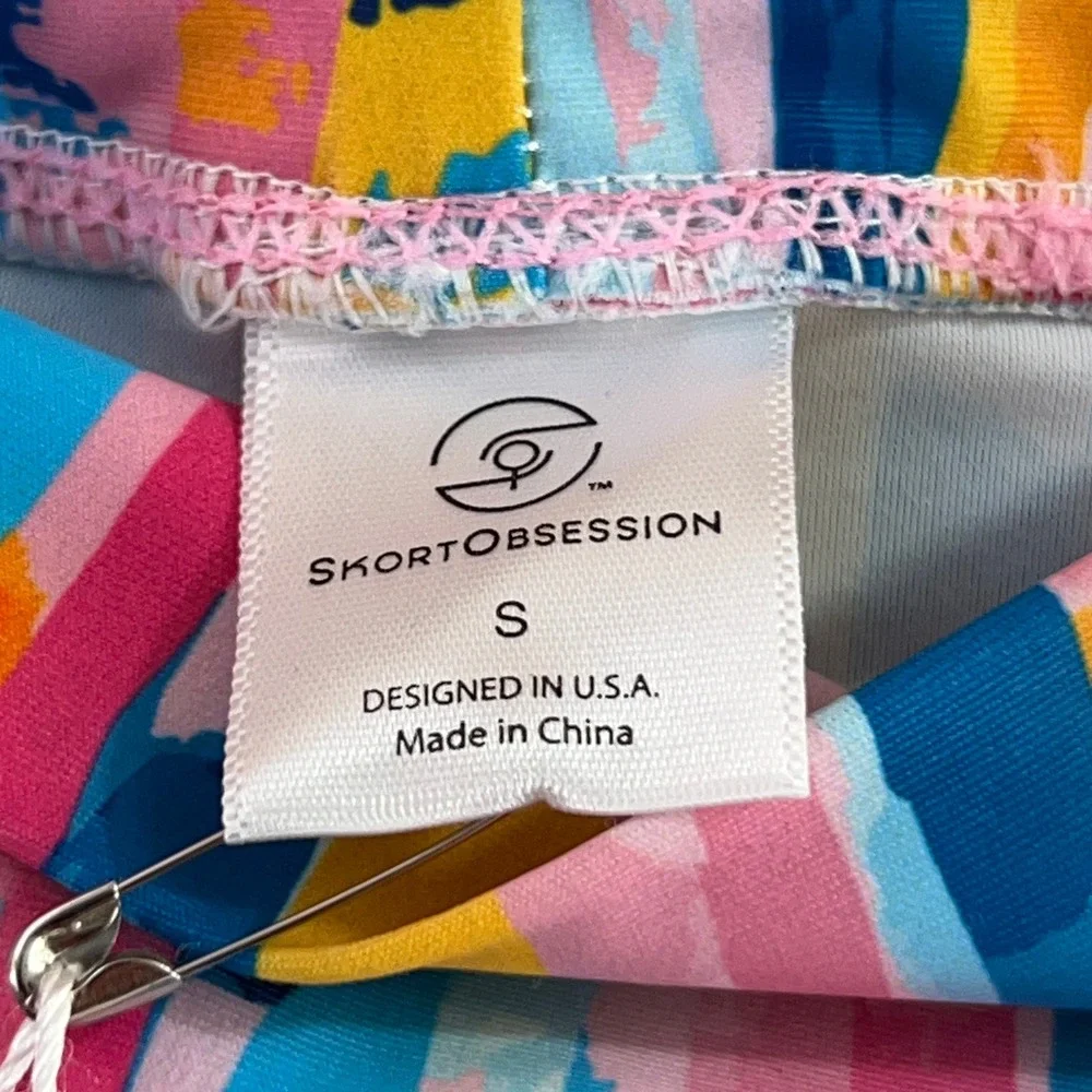 SkortObsession Womens Small Multi Color Floral Active Fitness Skort NWT